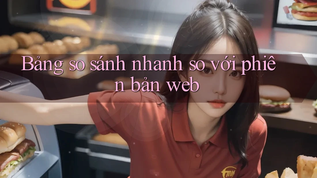 Bảng so sánh nhanh so với phiên bản web Bảng so sánh nhanh so với phiên bản web